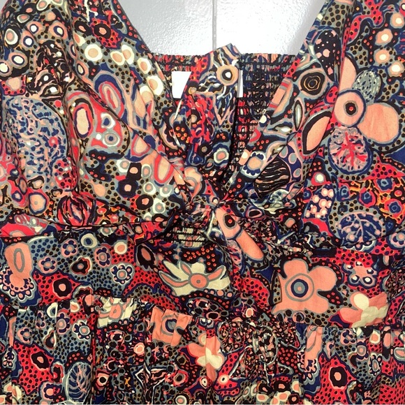 A.L.C. Dani Floral Cotton Cutout Mini Dress in Sangria Multi Size 14 - Picture 3 of 8